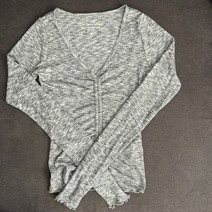 EUC Hollister ruched ribbed long sleeve top 🖤